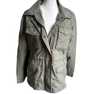 Abercrombie & Fitch Sherpa Lined Field Jacket Womens S Olive Military NWT
